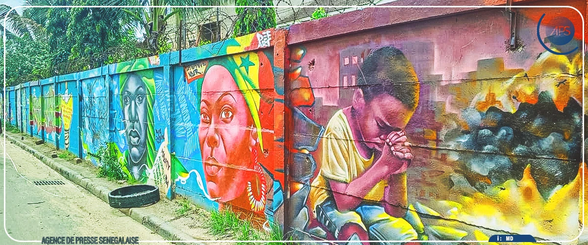 Le mur de graffiti le plus long au monde réalisé à la caserne Samba Diéry Diallo