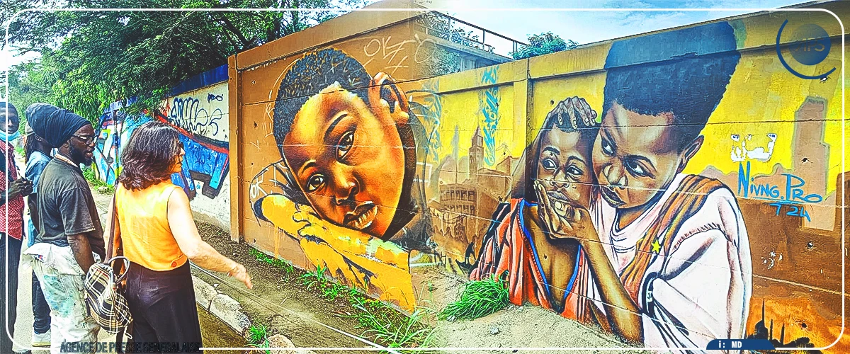 Le mur de graffiti le plus long au monde réalisé à la caserne Samba Diéry Diallo