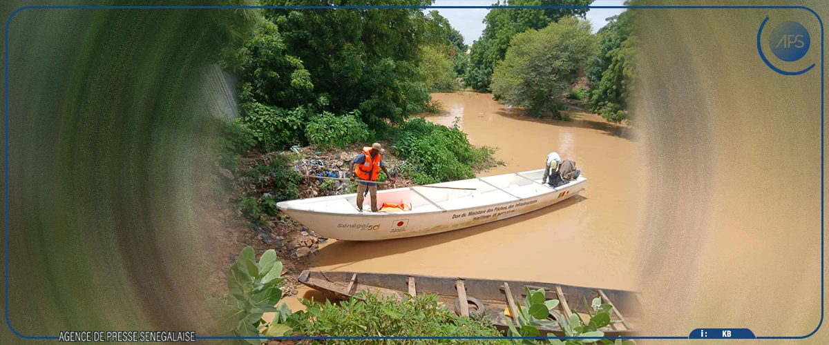 La route reliant Dembancané et Thianiaf envahie par les eaux du fleuve Sénégal