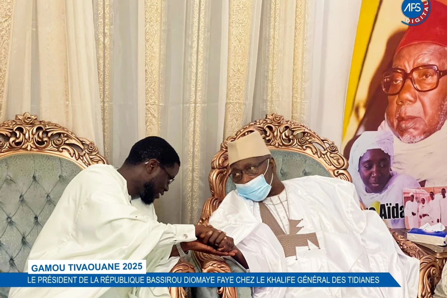 Gamou Tivaouane 2025 : Le président de la République Bassirou Diomaye Faye chez le Khalife Général des Tidianes