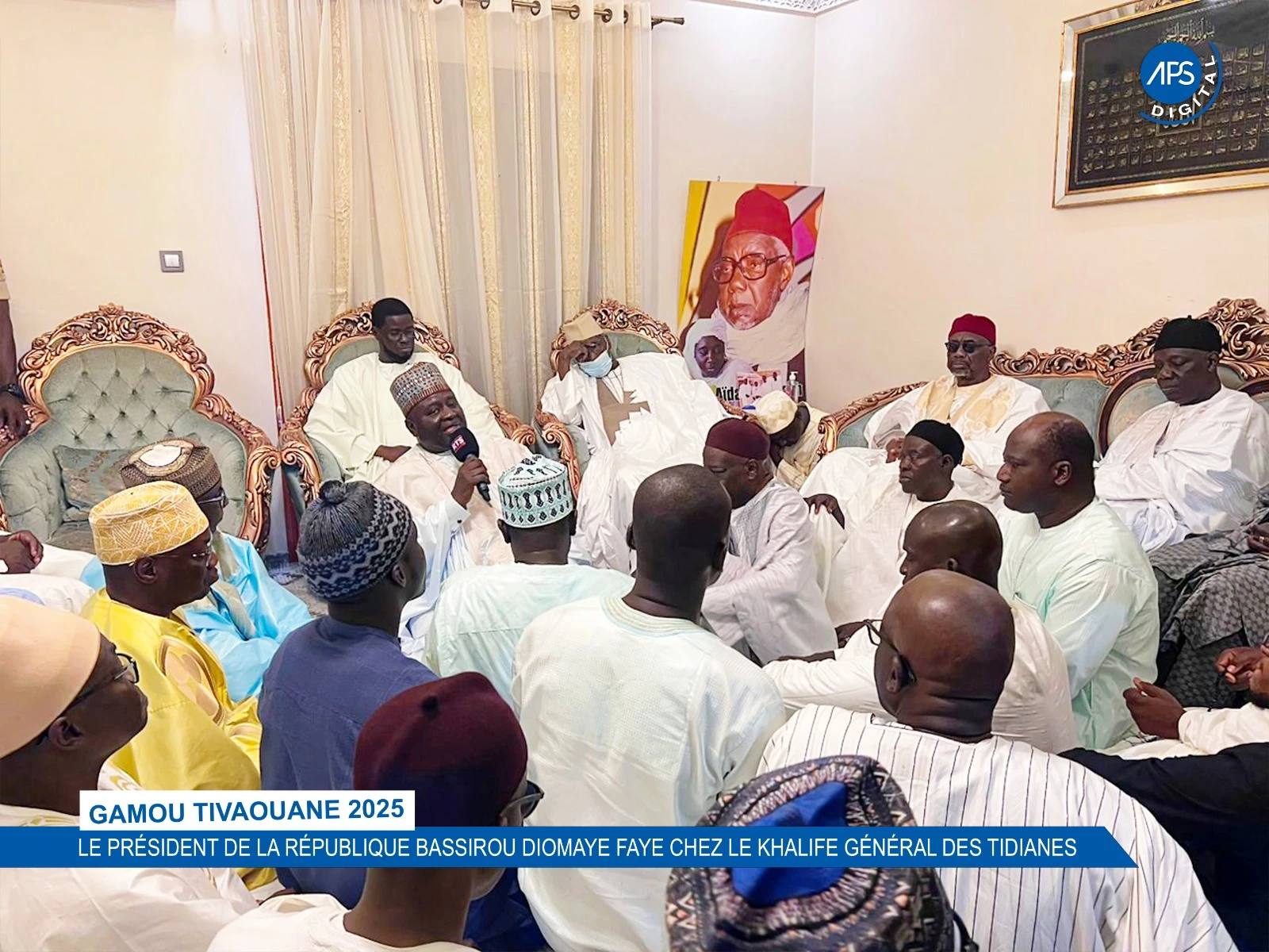 Gamou Tivaouane 2025 : Le président de la République Bassirou Diomaye Faye chez le Khalife Général des Tidianes
