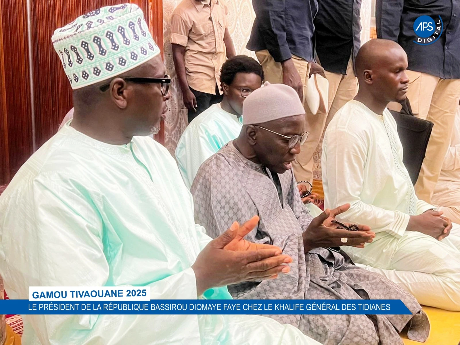 Gamou Tivaouane 2025 : Le président de la République Bassirou Diomaye Faye chez le Khalife Général des Tidianes