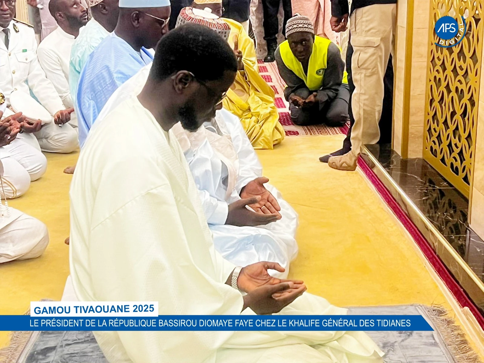 Gamou Tivaouane 2025 : Le président de la République Bassirou Diomaye Faye chez le Khalife Général des Tidianes