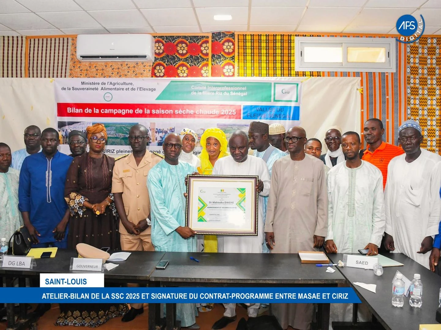 Saint-Louis : Atelier - Bilan de la SSC 2025 et signature de contrat - programme entre MASAE et CIRIZ