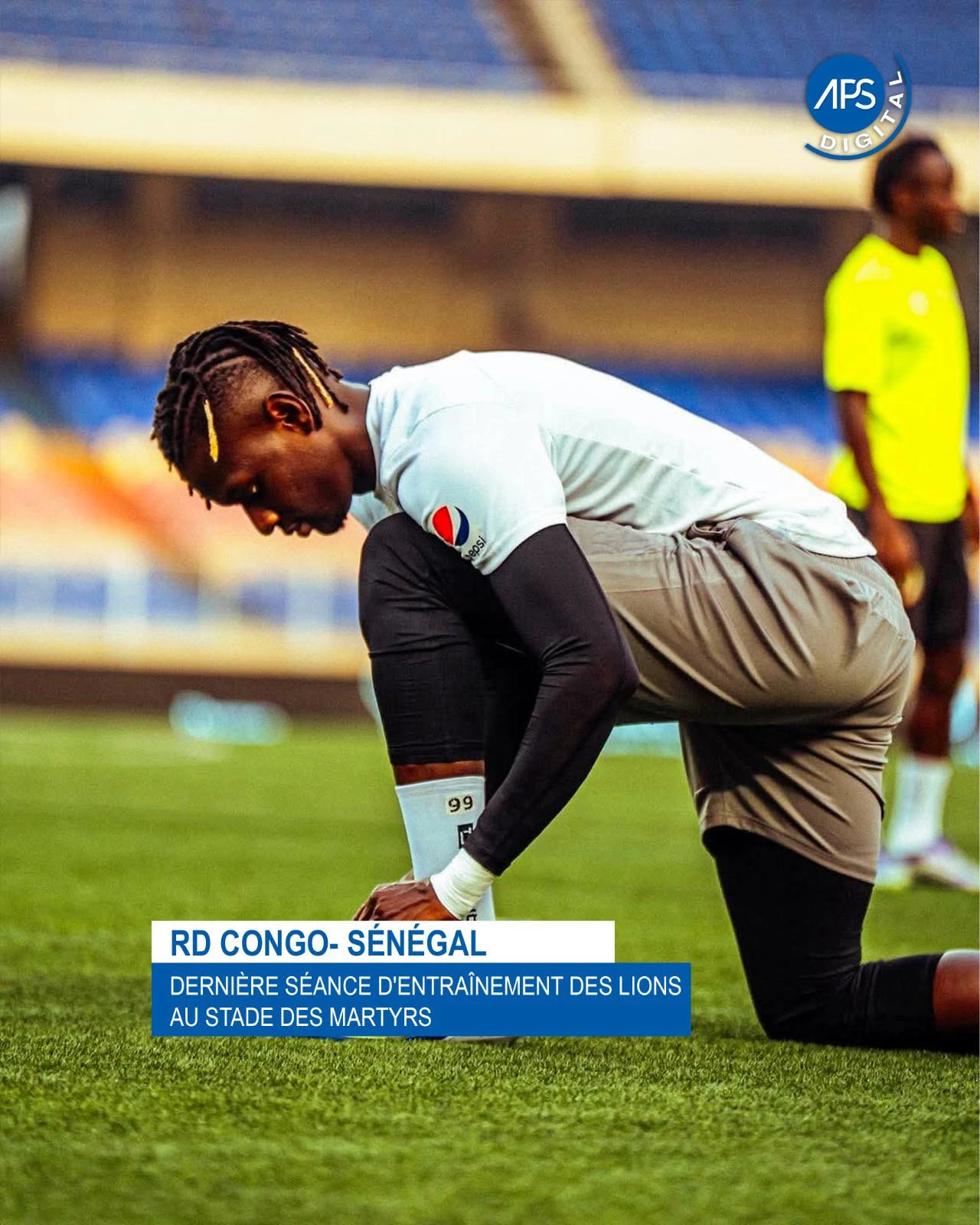 RD Congo - Sénégal : Dernière séance d'entraînement des lions au Stade des Martyrs 
