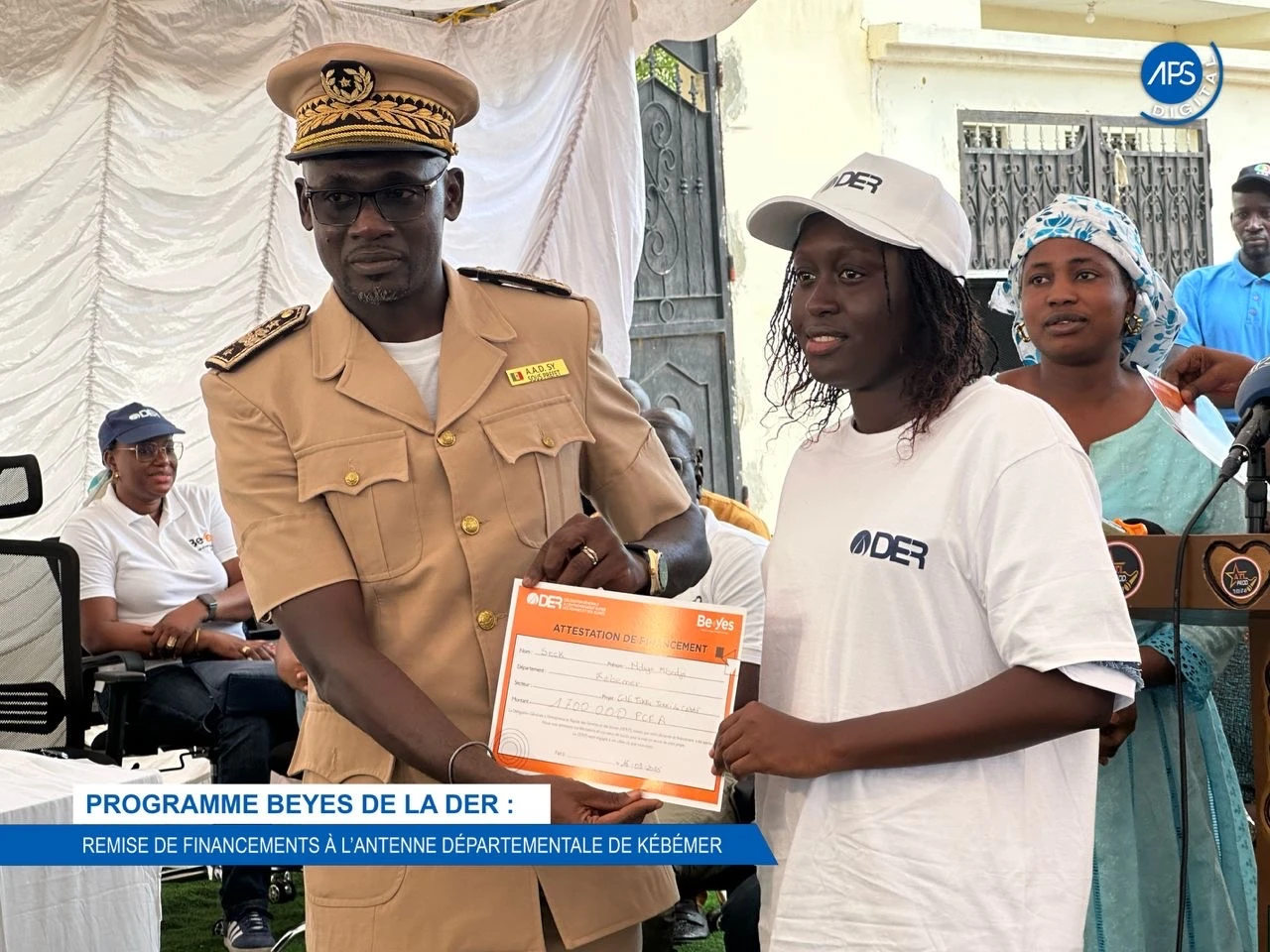 Programme Beyes de la DER : Remise de financement à l'antenne départementale de kébémer