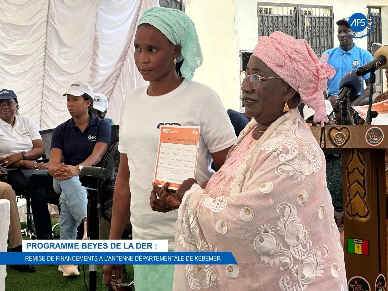 Programme Beyes de la DER : Remise de financement à l'antenne départementale de kébémer
