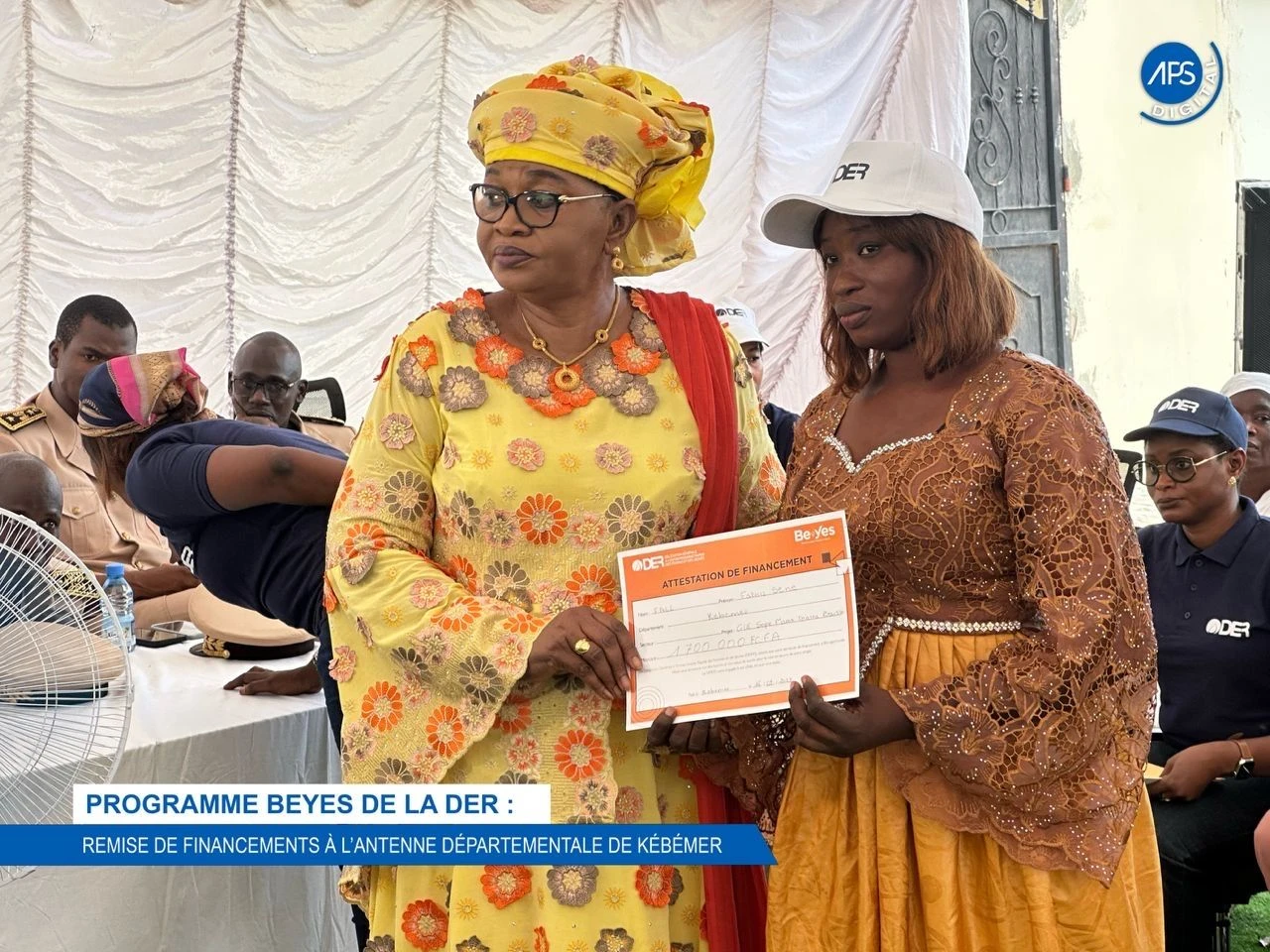 Programme Beyes de la DER : Remise de financement à l’antenne départementale de kébémer