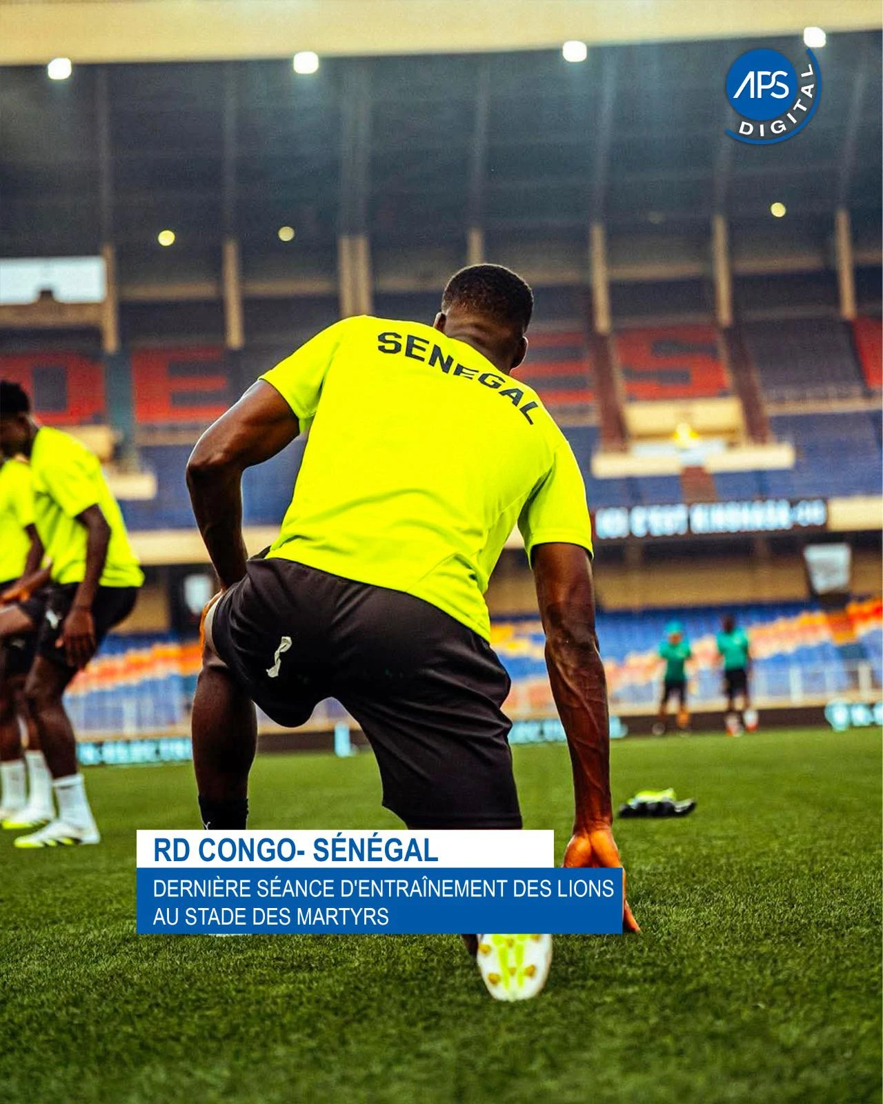 RD Congo - Sénégal : Dernière séance d'entraînement des lions au Stade des Martyrs 