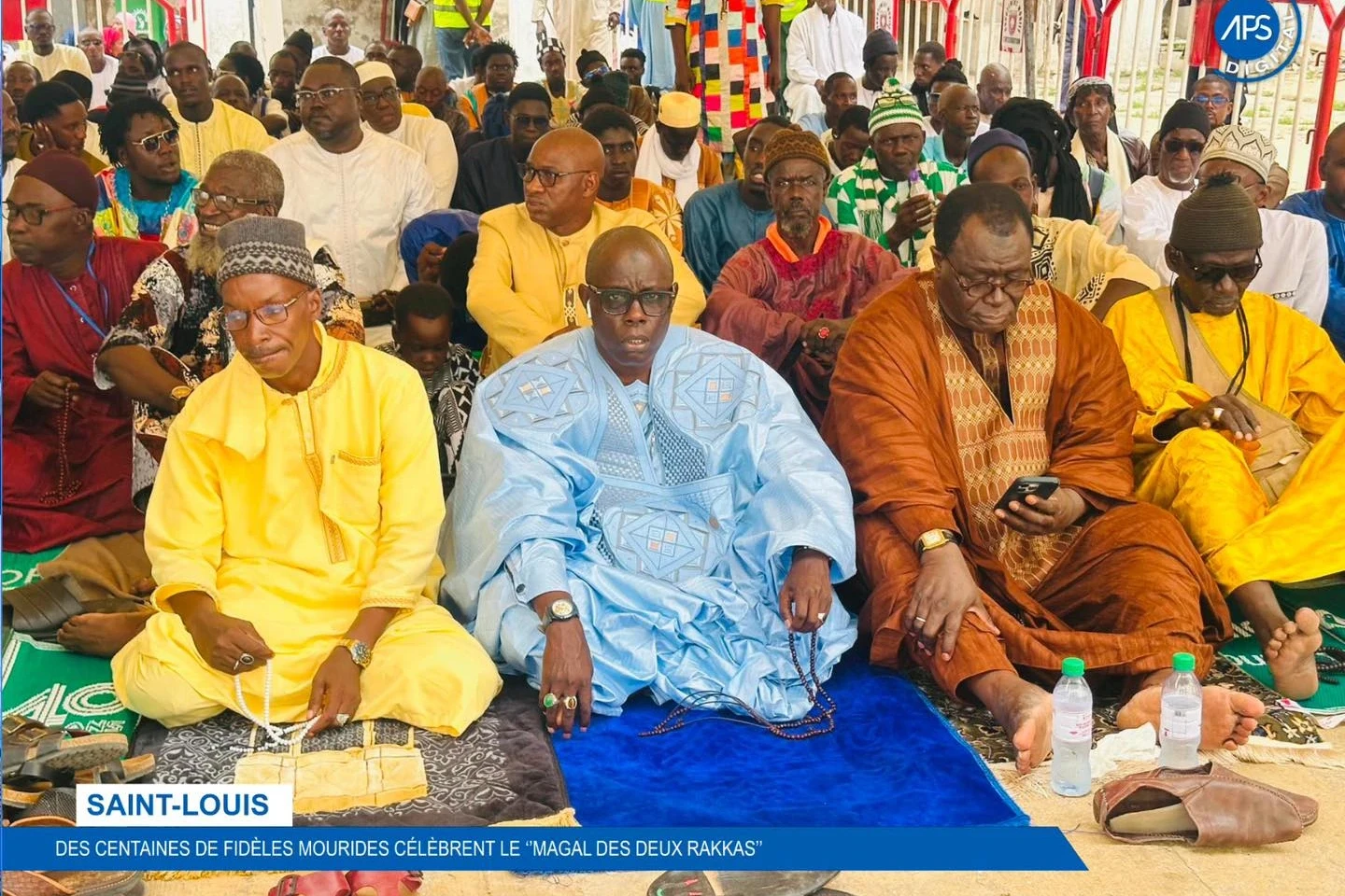 Saint-Louis : des centaines de fidèles mourides célèbrent le ” Magal des deux Rakkas “