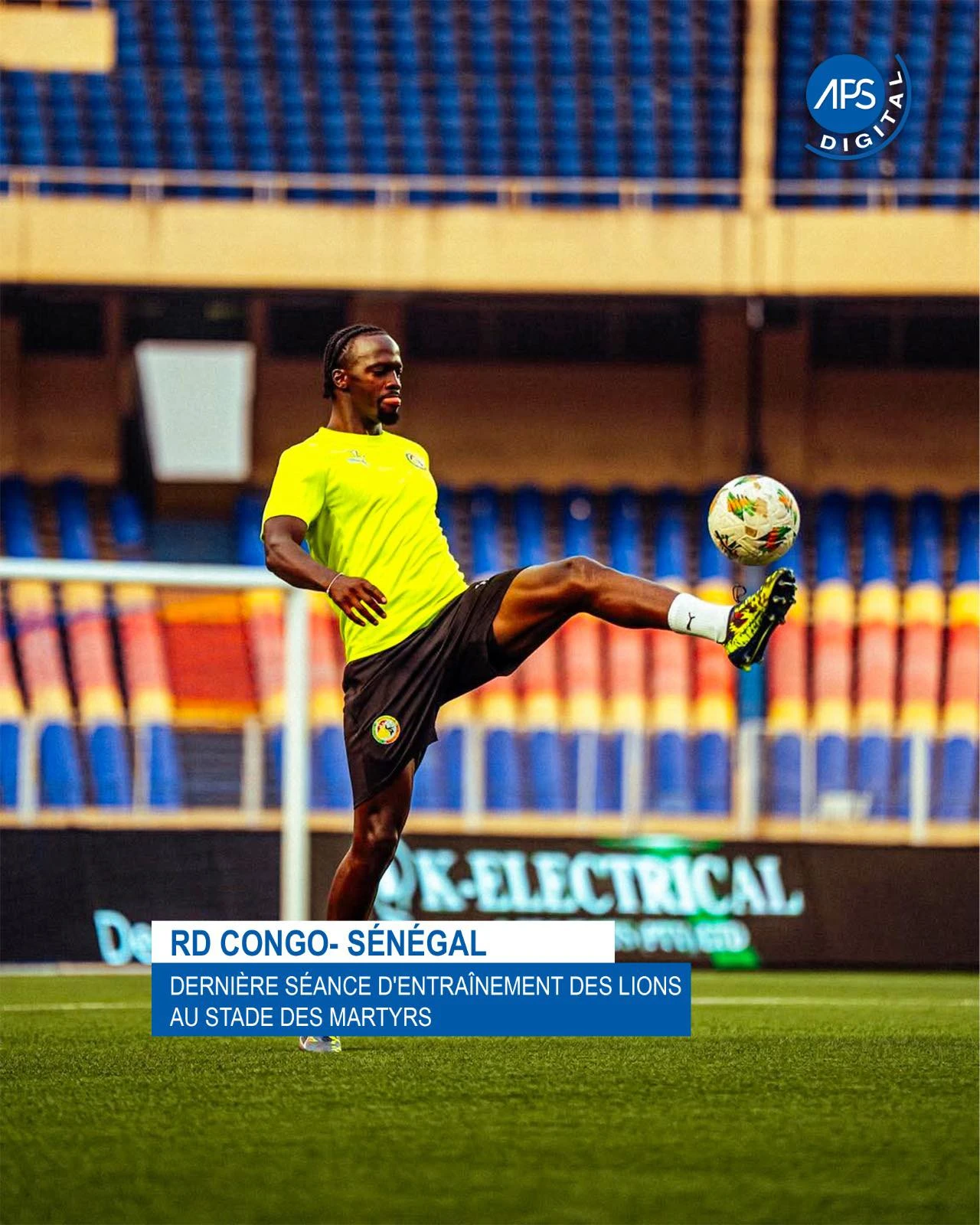 RD Congo - Sénégal : Dernière séance d'entraînement des lions au Stade des Martyrs 
