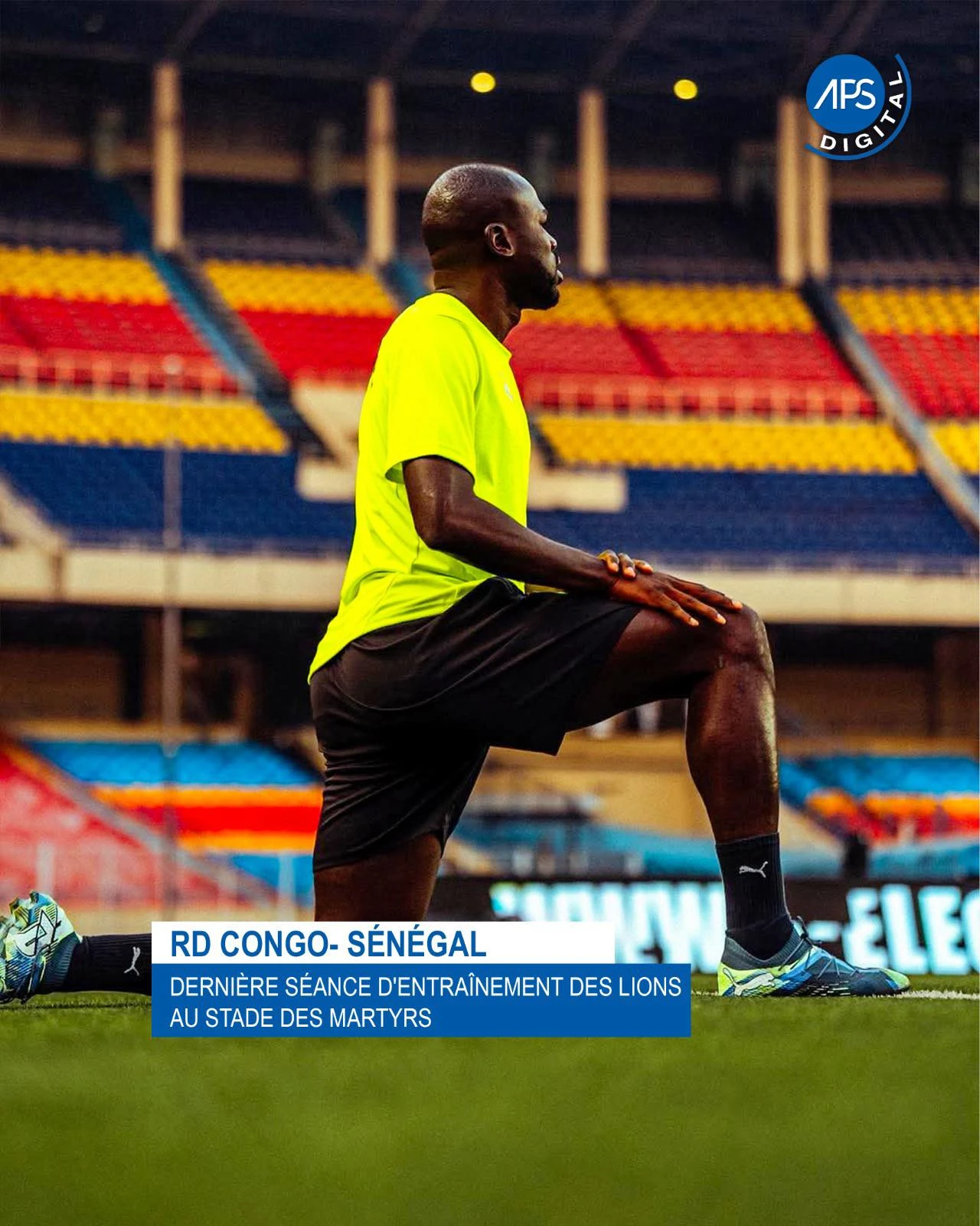 RD Congo - Sénégal : Dernière séance d'entraînement des lions au Stade des Martyrs 