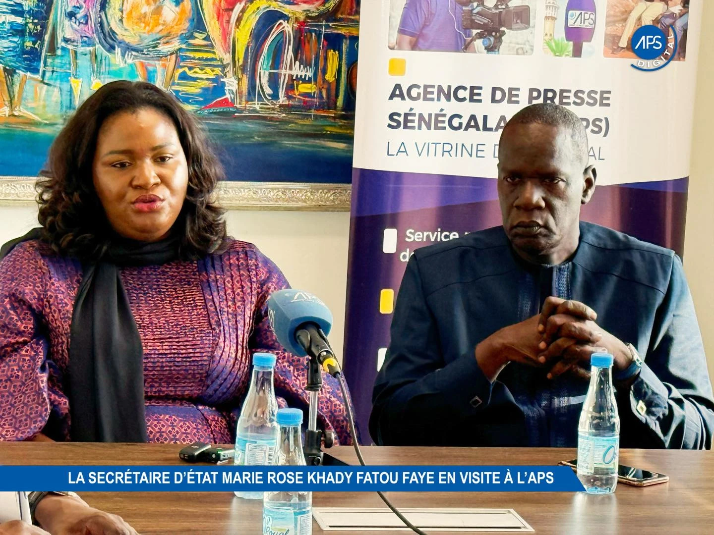 La Secrétaire d’État Marie Rose Khady Fatou Faye en visite à l’APS (Agence de Presse Sénégalaise)