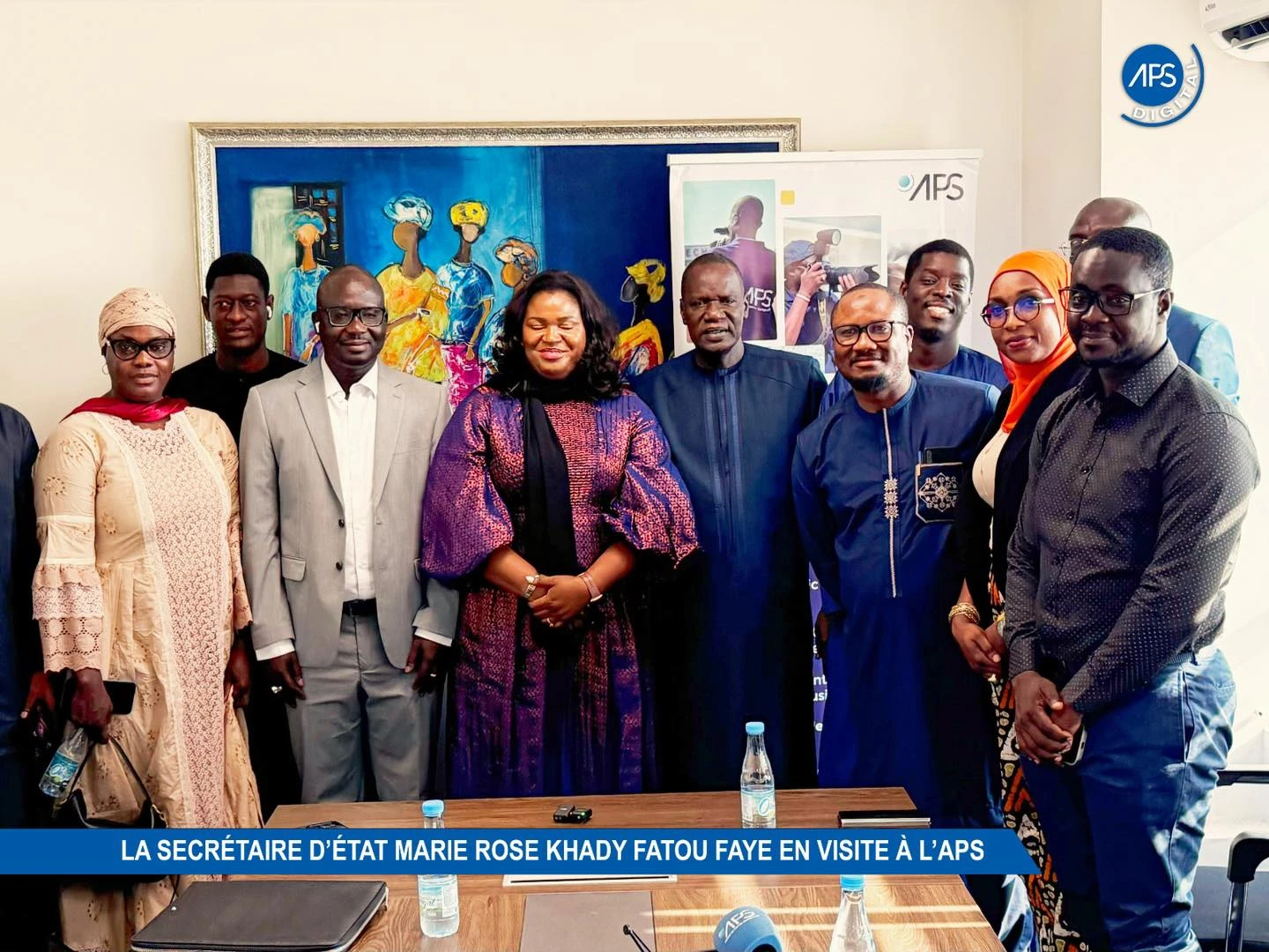 La Secrétaire d’État Marie Rose Khady Fatou Faye en visite à l’APS (Agence de Presse Sénégalaise)