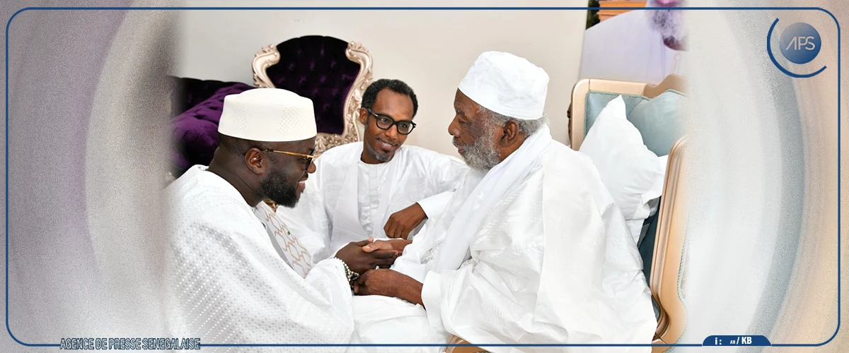 Malick Ndiaye reçu par le khalife des khadres à la veille du Gamou de Ndiassane