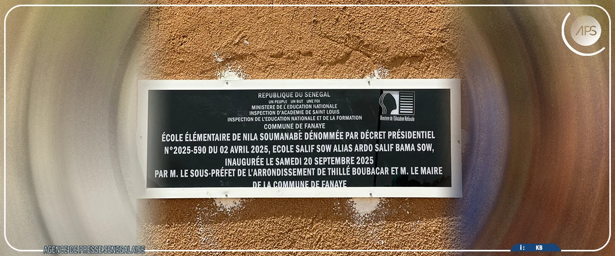 Fanaye : une école primaire inaugurée à Nila Soumanabé