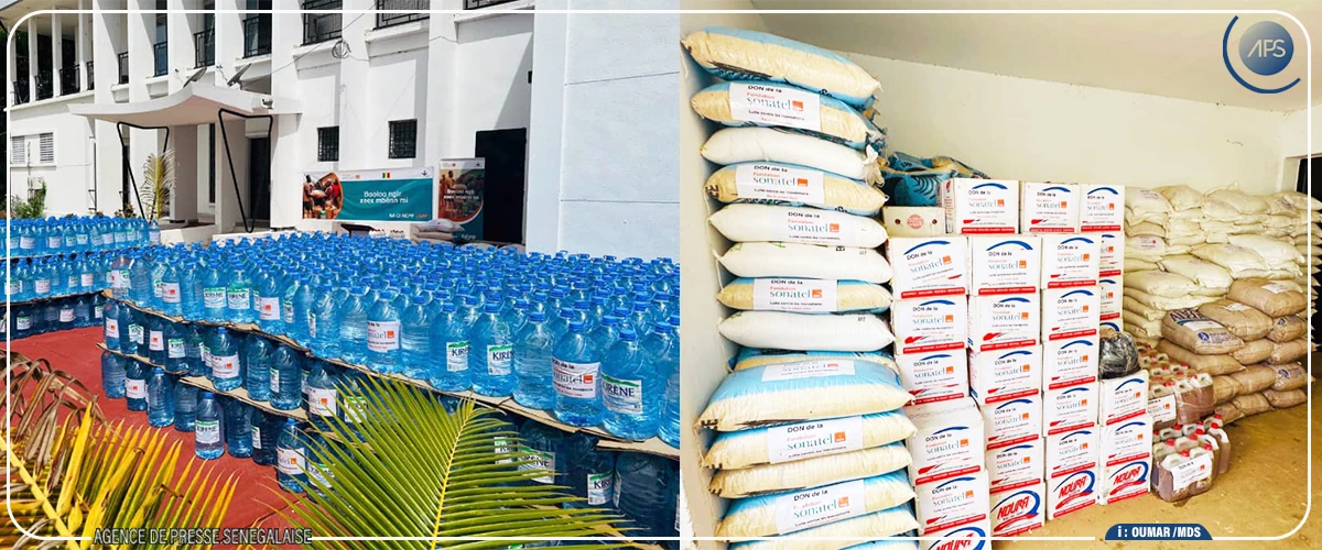 La fondation Sonatel offre 143 kits alimentaires et d'hygiène aux sinistrés de Diourbel et Touba  ‎