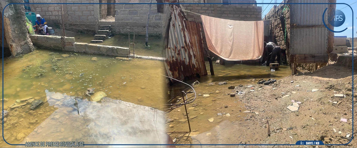 Kaolack : plusieurs quartiers gagnés par les eaux de pluie