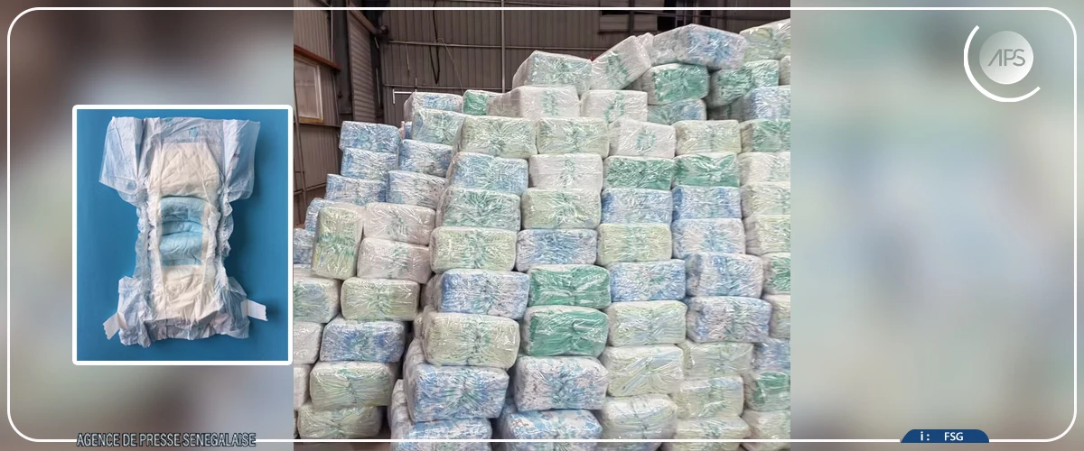Un lot de couches jetables de la DPDPE à la pouponnière de Mbour