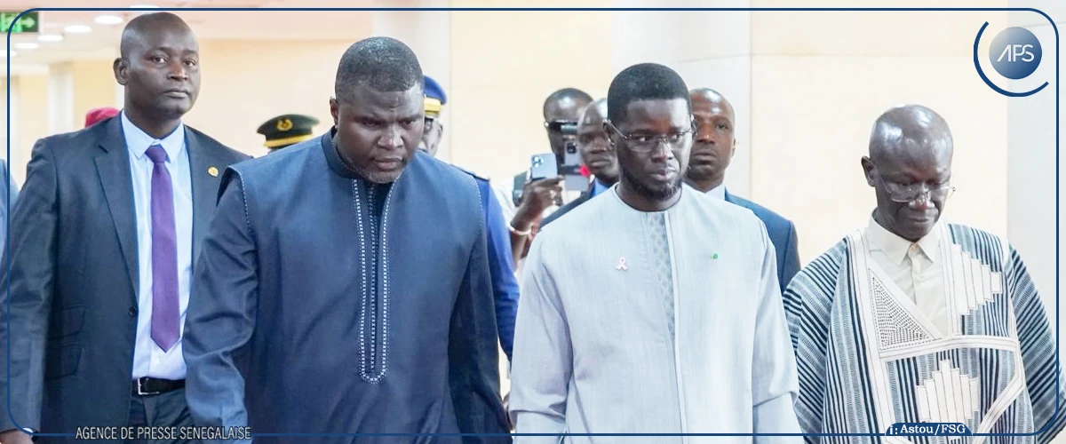 Arrivée de Bassirou Diomaye Faye au Grand théâtre pour la cérémonie  d’ouverture officielle du Forum du livre et de la lecture