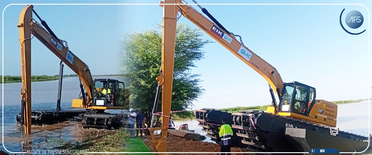 À Saint-Louis, l'OLAC acquiert une pelle amphibie pour améliorer la qualité de l'eau de consommation