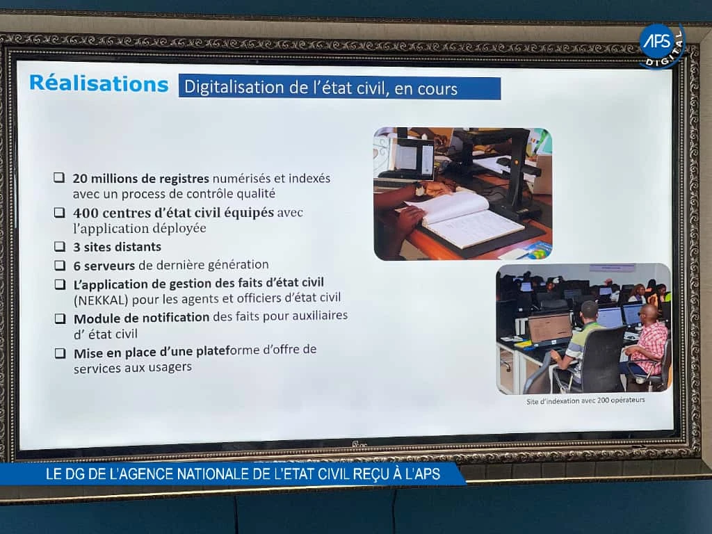 Le DG de l’Agence nationale de l’État civil reçu à l’APS