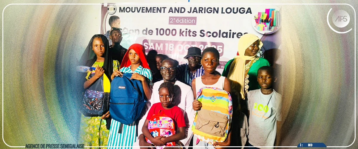 Louga : le Mouvement And Jarign offre 1000 kits scolaires à des élèves du primaire