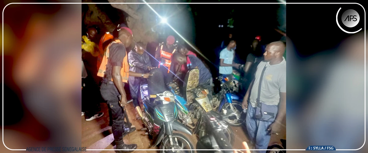 Tambacounda : 75 personnes interpellées par la Police , 92 motos immobilisées