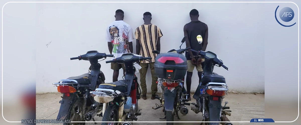 Kaolack : trois individus arrêtés pour vols de motos ’’Jakarta’’ au quartier Dialègne