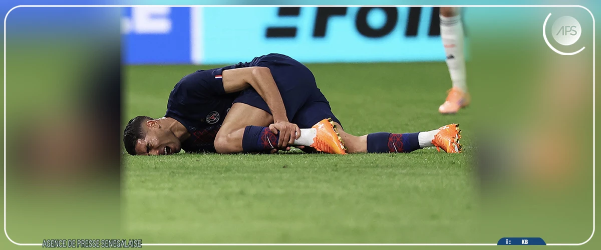 Achraf Hakimi blessé à la cheville gauche à deux mois de la CAN