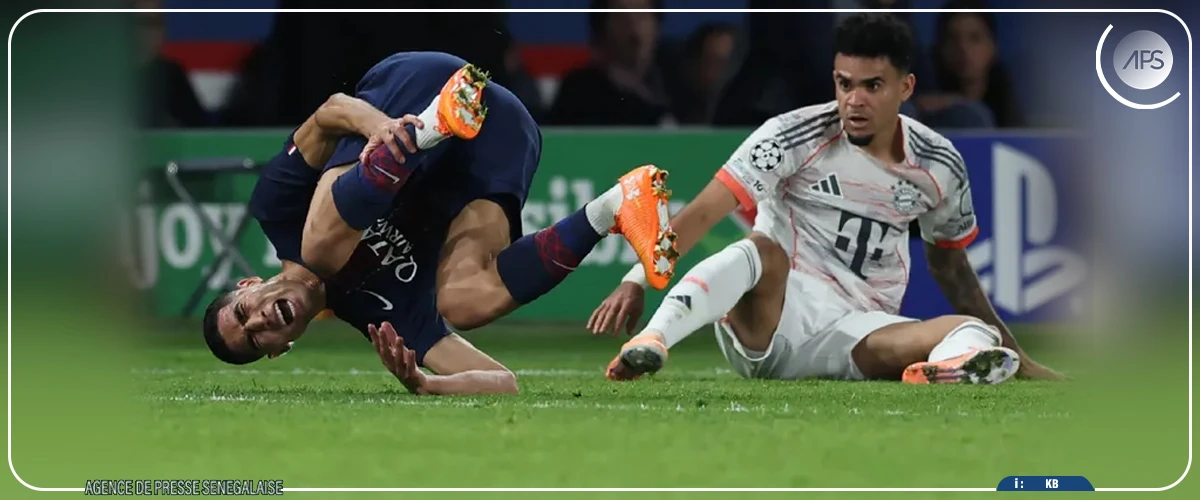 Victime d’une entorse sévère, Hakimi indisponible pendant plusieurs semaines, selon le PSG