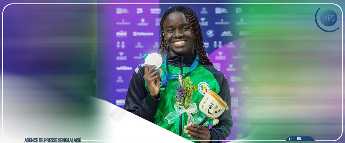 Jeux de la solidarité islamique de Riyad : Oumy Diop décroche la médaille d’argent du 50 mètres dos