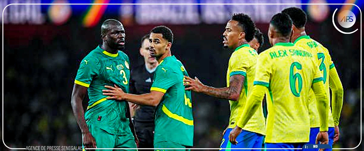 Le Sénégal s’incline (2-0) devant le Brésil et perd son invincibilité