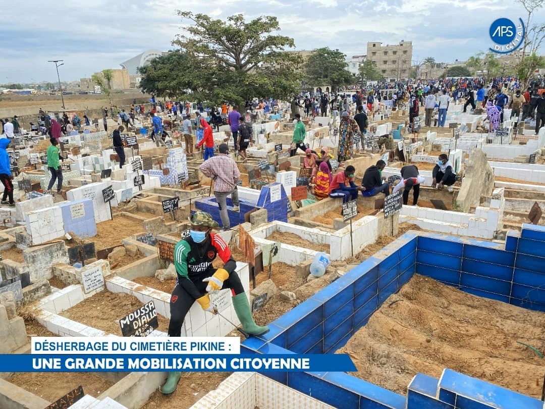 Désherbage du cimetière Pikine : une grande mobilisation citoyenne