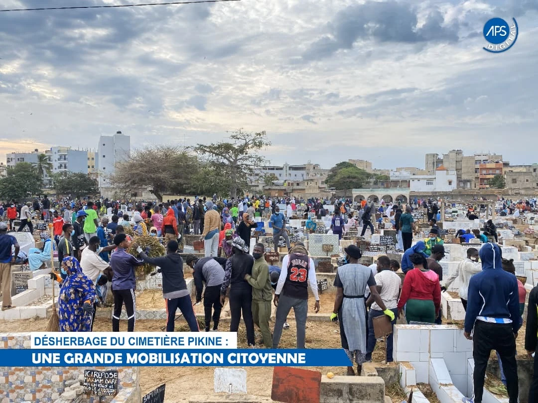 Désherbage du cimetière Pikine : une grande mobilisation citoyenne