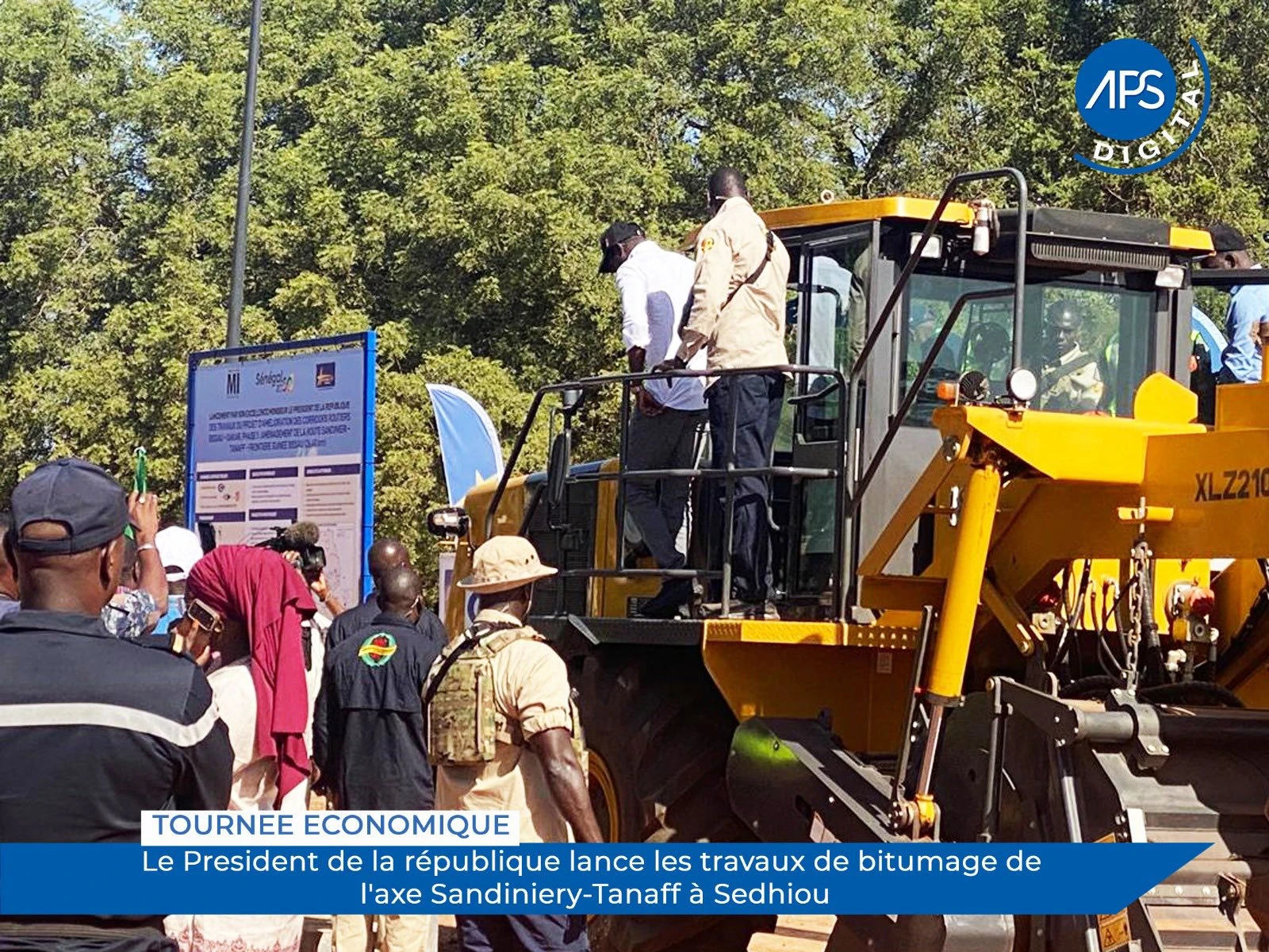 Tournée économique : Le Président de la république lance les travaux de bitumage de l'axe Sandiniery-Tanaff à Sédhiou