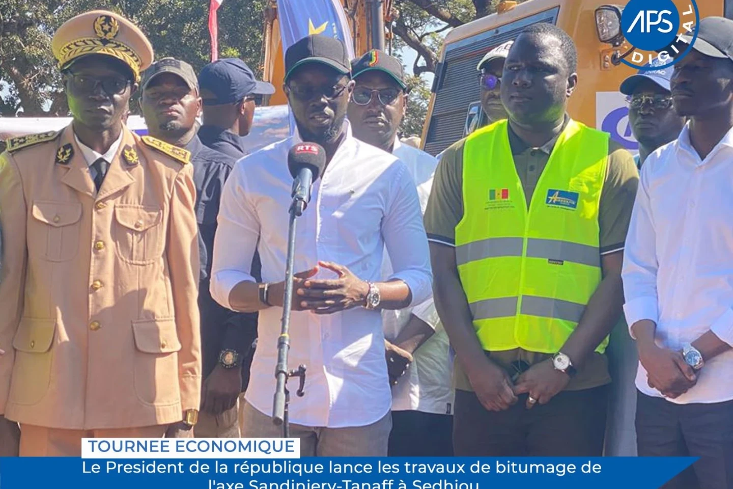 Tournée économique : Le Président de la république lance les travaux de bitumage de l’axe Sandiniery-Tanaff à Sédhiou