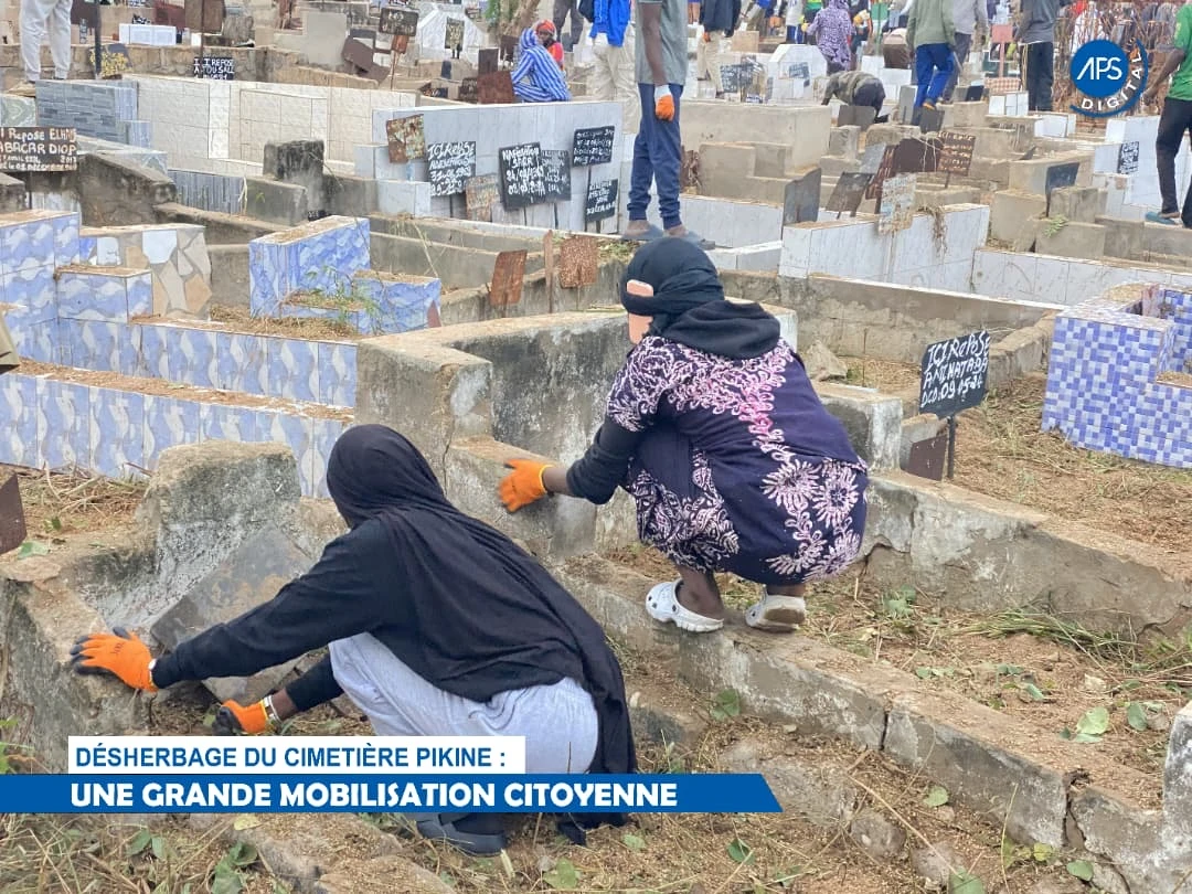 Désherbage du cimetière Pikine : une grande mobilisation citoyenne