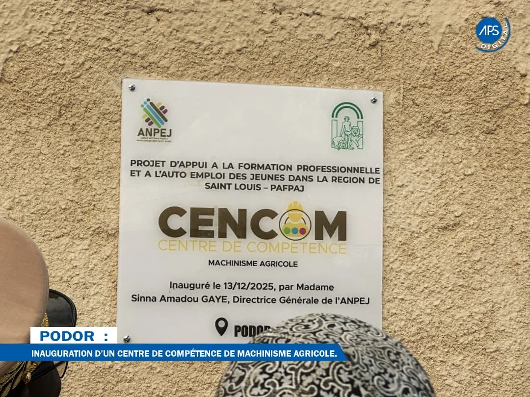 Podor : Inauguration d'un centre de compétence de machinisme agricole 