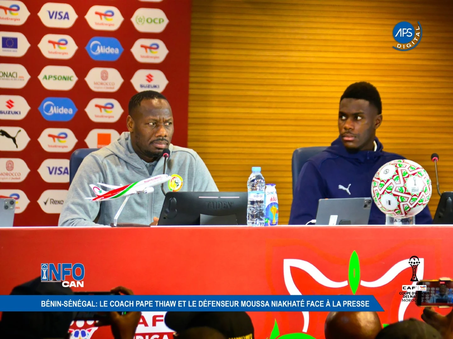 Bénin - Sénégal : le coach Pape Thiaw et le défenseur Moussa Niakhaté face à la presse