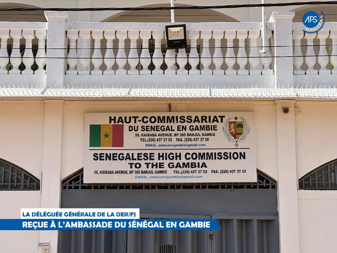 La délégation générale de la DER /FJ : Reçue à l'ambassade du Sénégal en Gambie
