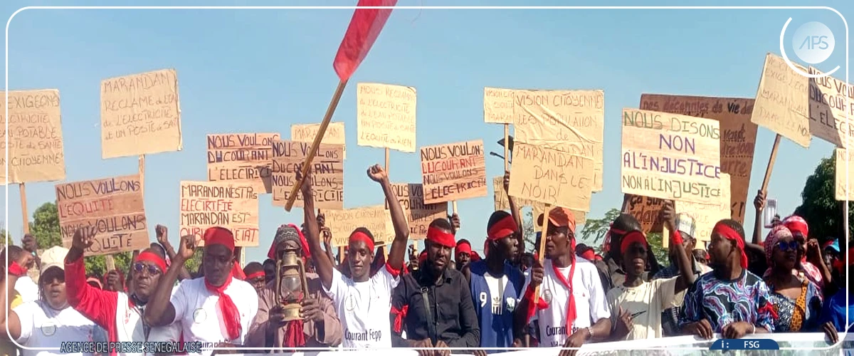 Sédhiou : les habitants de Maradan marchent pour réclamer l'électrification de leur localité