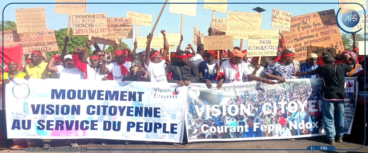 Sédhiou : les habitants de Maradan marchent pour réclamer l’électrification de leur localité