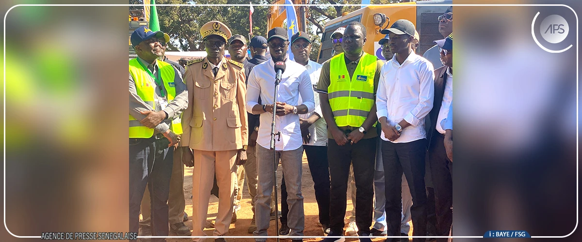 Bassirou Diomaye Faye lance les travaux de la route reliant Sandiniéri à la Guinée-Bissau