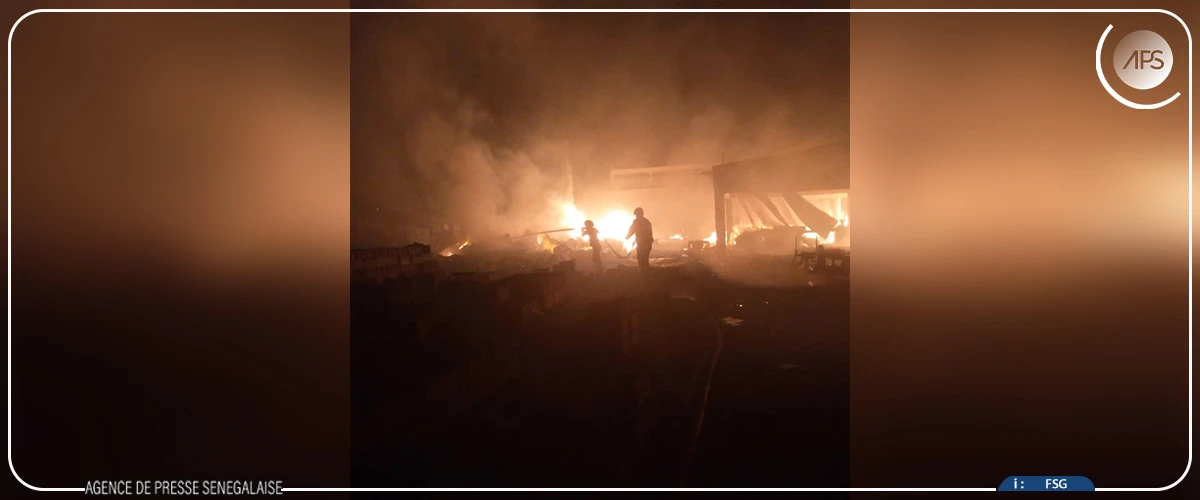 Kaolack : plusieurs ateliers de menuiserie de bois prennent feu au marché central