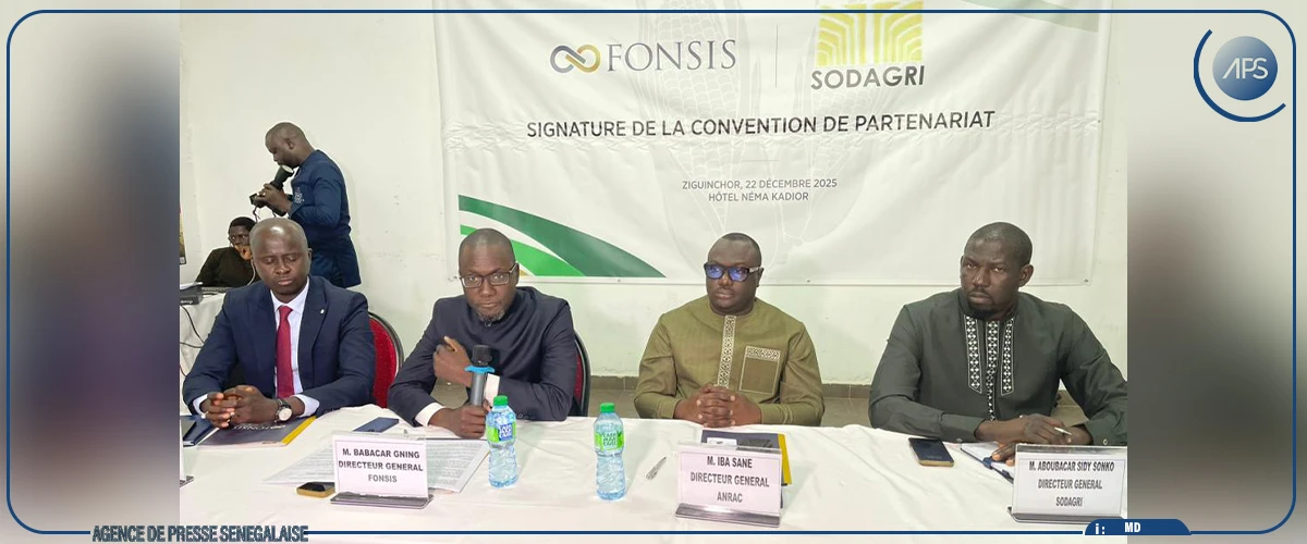 Signature d’une convention entre la SODAGRI et le FONSIS pour développer l’agriculture en Casamance