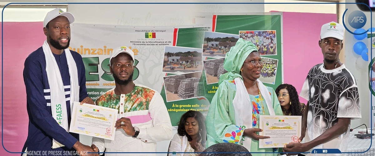 Thiès : 134 jeunes reçoivent leur attestation de fin de formation en technique de pavage