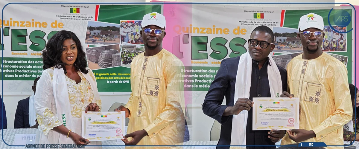 Thiès : 134 jeunes reçoivent leur attestation de fin de formation en technique de pavage