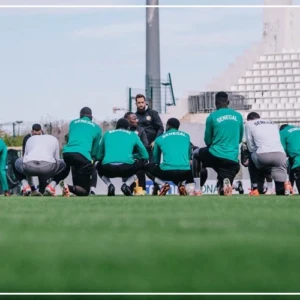 Les Lions au complet pour leur dernier séance d'entraînement avant la RD Congo