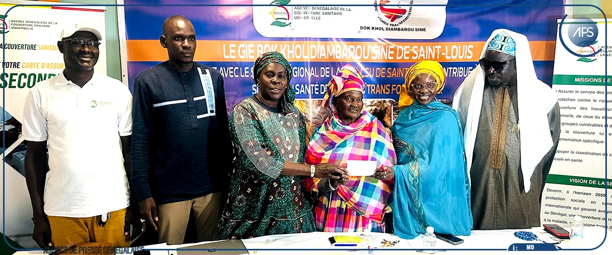 Saint-Louis : signature d’une convention de partenariat entre le service régional de la SEN-CSU et le GIE Bok Khol Diambarou Sine